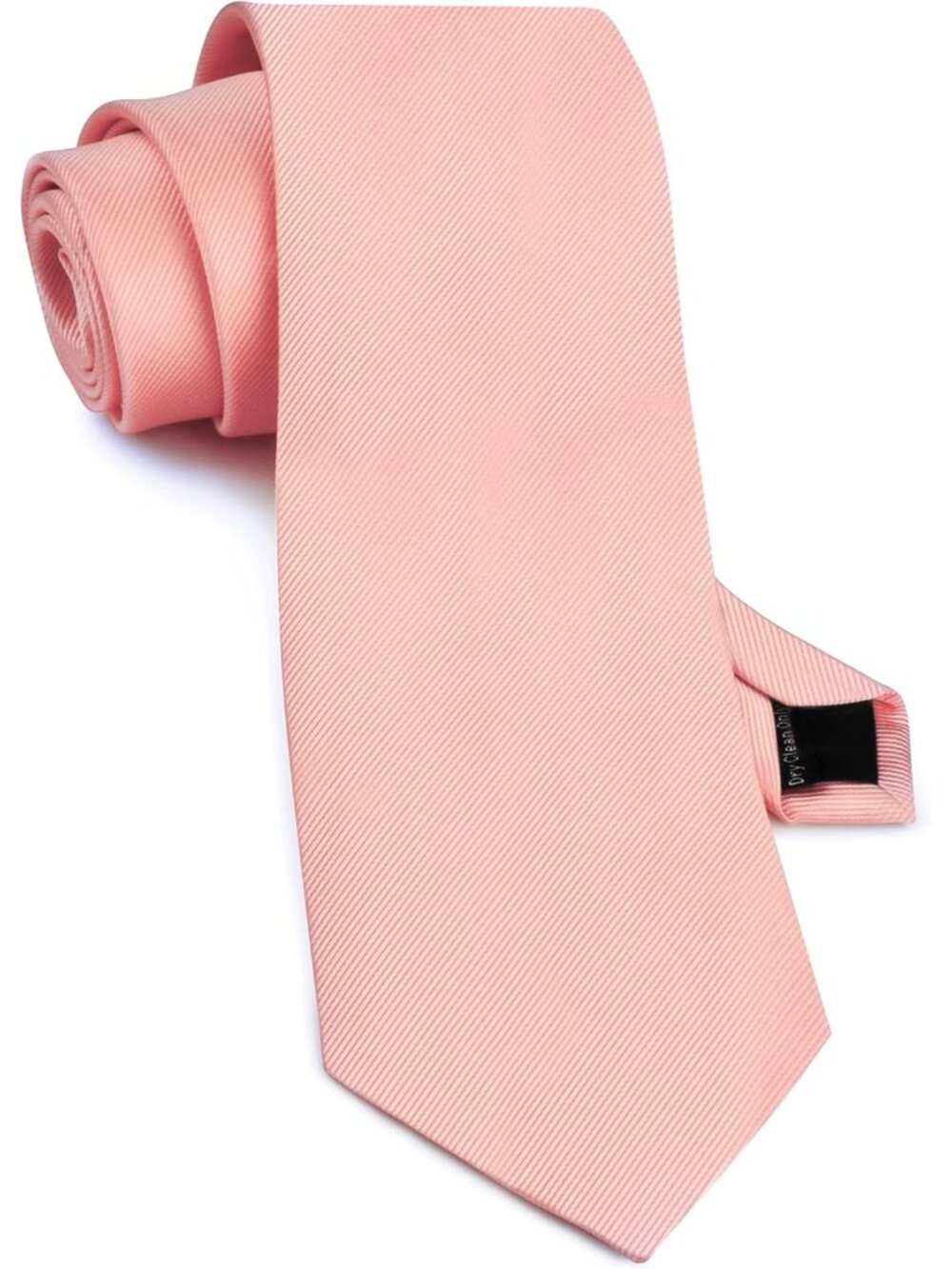 Mens Dusty Pink Solid Twill Textured Woven Silk Formal Necktie For Wedding Dress